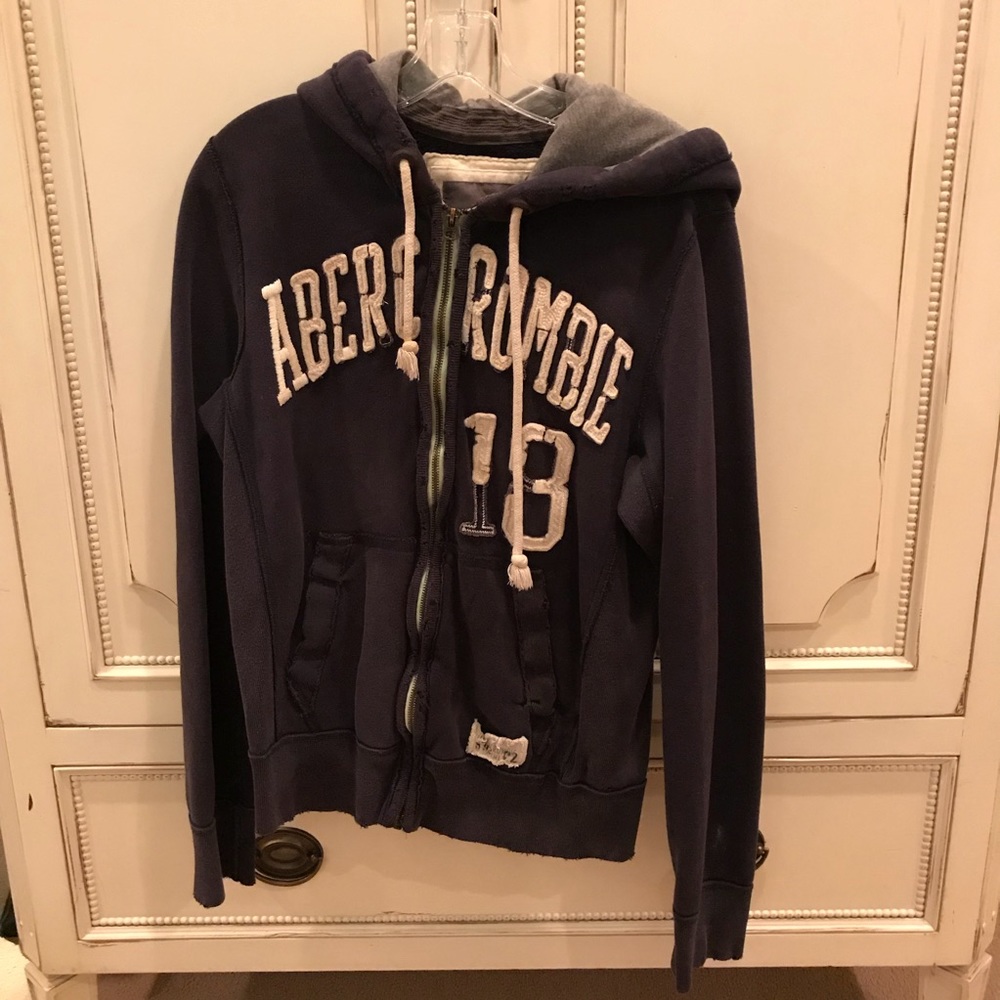 Abercombie & Fitch Navy ZIP Up Hoodie